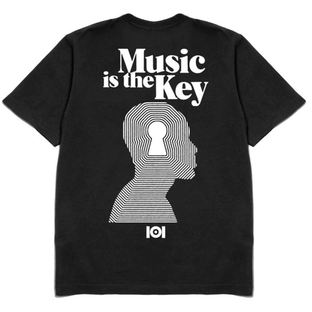 101 MUSIC // MUSIC IS THE KEY T SHIRT - BLACK SMALL - Picture 7 of 7